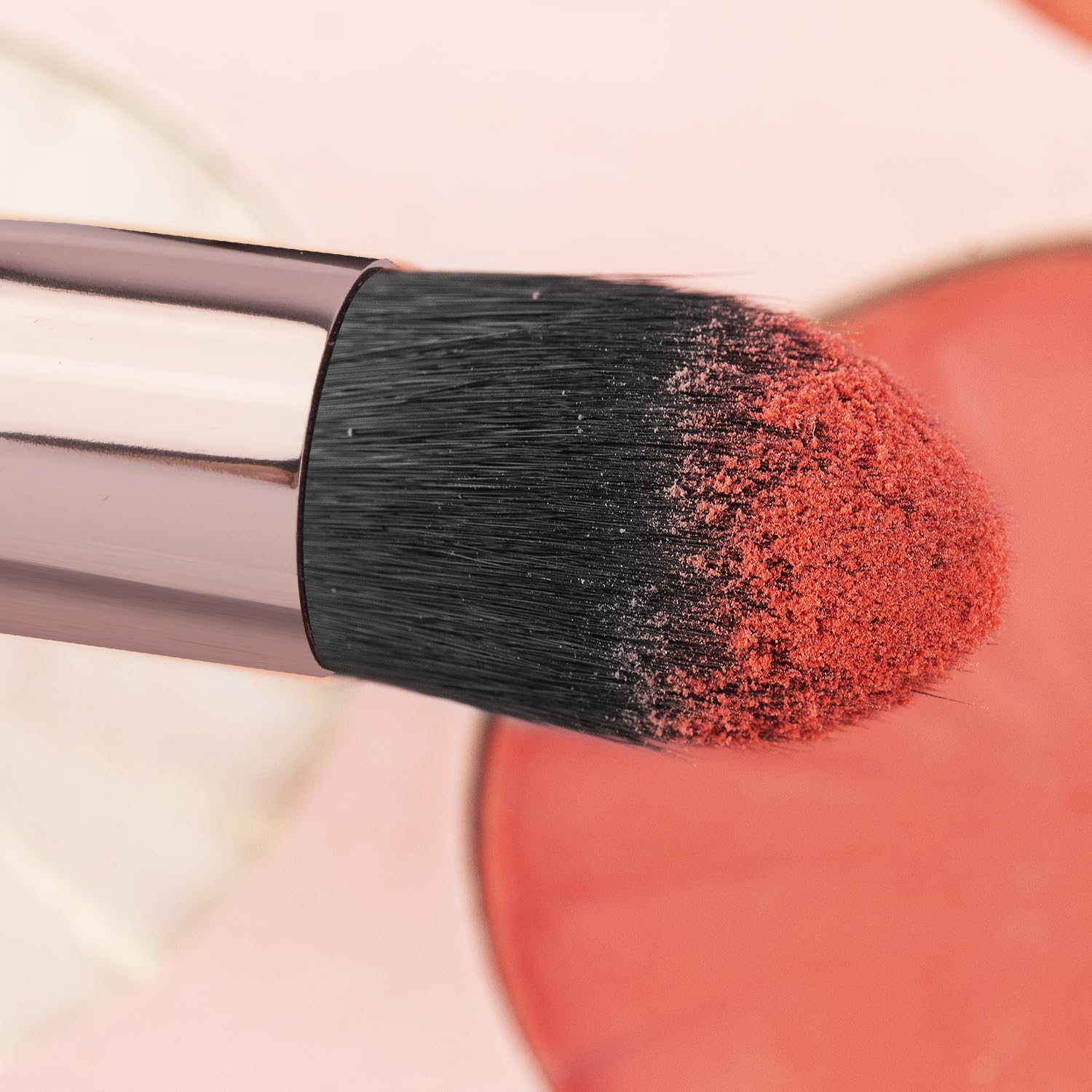 Real Perfection Makeup Brush Set 16 Pcs with 1 Eyebrow Razor Premium Synthetic Foundation Powder Concealers Eyeshadow Blush Makeup Brushes Make up Brushes Kit