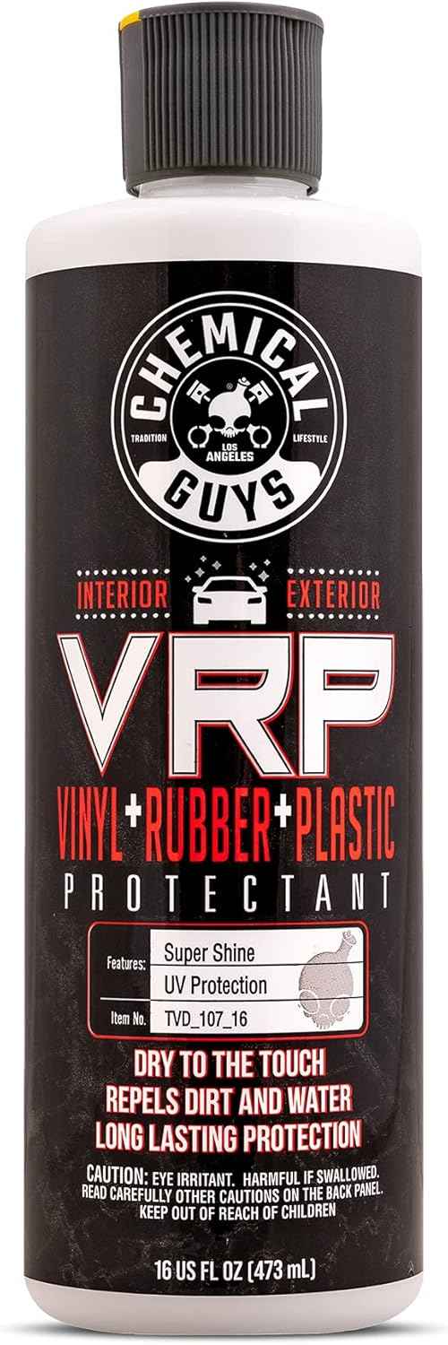 Chemical Guys VRP Vinyl, Rubber, and Plastic Dressing - Tire Dressing, Non-Greasy, Dry-to-the-Touch Shine for Tires, Trim, and More, Safe for Cars, Trucks, SUVs, RVs & More