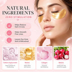 30 Pairs Lip Masks and Eye Masks, 24K Gold Under Eye Patches for Puffy Eyes, Cooling Moisturizing Lip Mask Skincare, Bridesmaid Gifts, Bridal Shower Gifts, Bulk Gifts, Bachelorette Party Favors