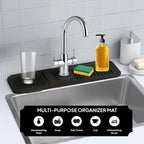 Silicone Faucet Mat for Kitchen Sink Splash Guard and Draining Mat