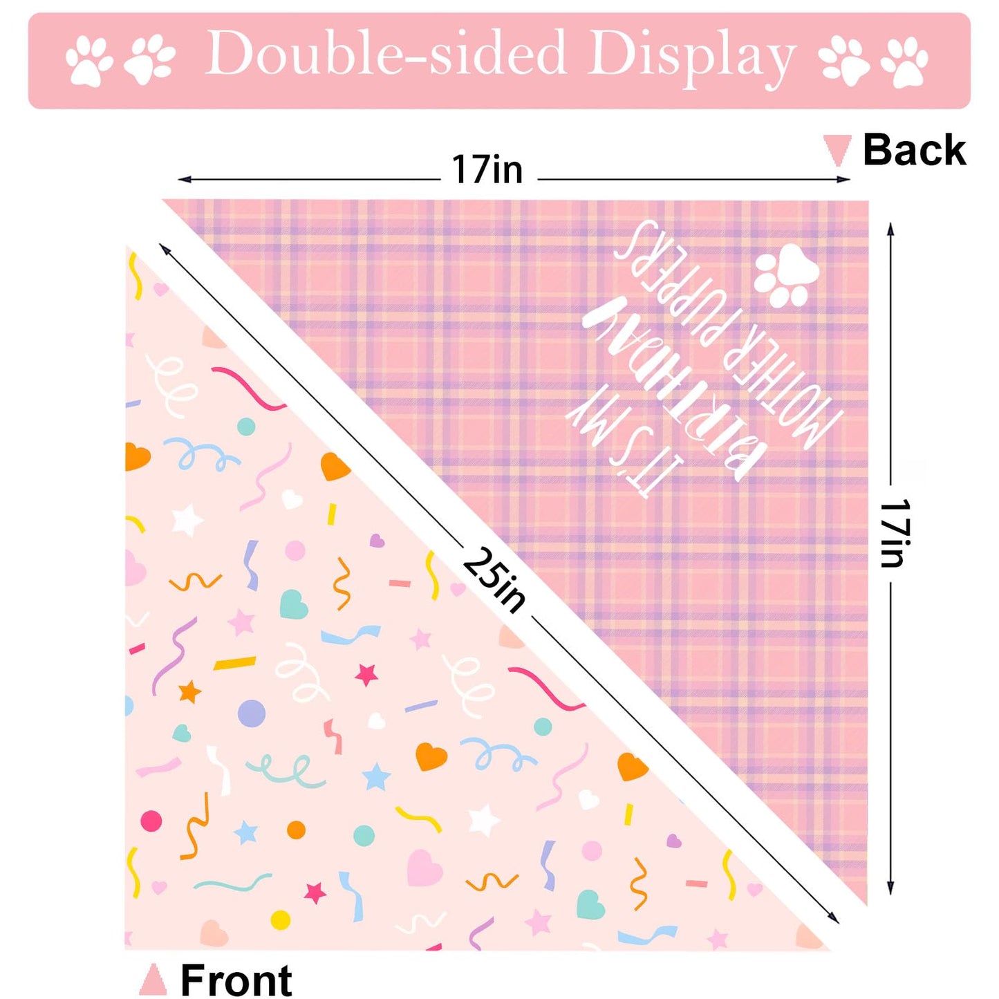 Christmas Dog Bandana Set – 2 Pack Red & Green Plaid Pet Scarf