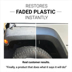 CAR GUYS Plastic Restorer | Bring Plastic, Rubber, and Vinyl Back to Life! | User Friendly Trim Restorer | Safe Auto Detailing Supplies | 8 Oz Kit with Foam Applicator