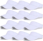 12 Pack Unisex Sports Sun Visor Adjustable UV Protection Sun Hat Cap for Beach Pool Golf Tennis