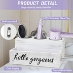 Hair Tool Organizer, Hair Dryer Holder with Drawer, Bathroom Countertop Organizer for Bathroom Accessories, Blow Dryer Organizer for Hair Styling Tools, Vanity Organizer for Bathroom, Vanity, Kitchen
