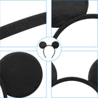 20 Pack Mouse Ears Solid Bow ears Headband for Birthday Party Supplies and Mouse Themed costume Cosplay Decoration