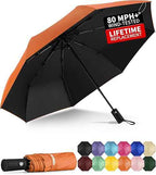Windproof Travel Umbrella - Automatic Umbrellas for Rain, Compact Folding Umbrella with UV Protection, Lightweight Portable Design for Backpack/Walking/Car, Sun & Storm Ready