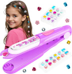 kidzkube Hair Gem Stamper Kit, Bling Hair Jewels for Girls Toys, Hair Styling Tool with Reusable Shining Diamonds, Birthday Gifts Toys for Girls Ages 3 4 5 6 8-12