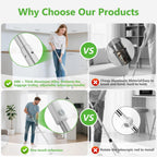Electric Spin Scrubber, Cordless Cleaning Brush, 3H Work Time, Bathroom Scrubber with LED Display, 3-Speed Extendable Handle, IPX7 Waterproof, 8 Brush Heads for Shower, Tile, Tub, Floor, Toilet, Grout
