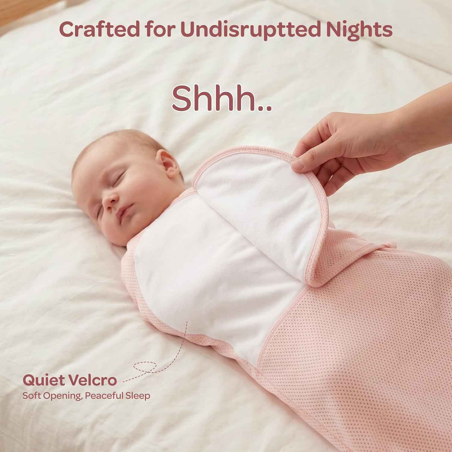 Momcozy Airflow Baby Swaddle, 100% Cotton Lightweight & Ultra Breathable, Ideal for Hot Sleeper Baby, Reduce Startle Reflex, Newborn Boys Girls Registry Essentials, 2-Pack