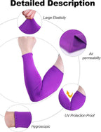 Bememo 12 Pairs Unisex UV Protection Arm Sleeves Sun Cover, 12 Solid Colors | Cooling Sun Sleeves for Men Women, Outdoor Driving Cycling, Lightweight Stretch Fabric, Mangas para Brazos