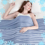 Ailemei Direct 【Upgraded Fabric Cooling Throw Blanket for Hot Sleepers, Lightweight Breathable Summer Bed Blankets, Q-Max >0.5 Jade Fiber,Keep Body Cool Hot Flashes Night Sweats,50"x70"