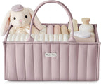 Blissful Diary Baby Diaper Caddy Organizer, Stylish Storage Basket for Newborn Essentials and Diaper Station, Gift for Baby Shower and Registry Must-Have