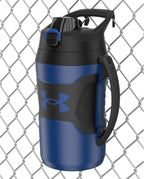 Insulated Water Bottle with Handle & Fence Hook, Half Gallon Sports Water Jug, Leak-Resistant & BPA-Free for Baseball, Football & Gym