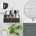 Hair Tool Organizer, Hair Dryer Holder with Drawer, Bathroom Countertop Organizer for Bathroom Accessories, Blow Dryer Organizer for Hair Styling Tools, Vanity Organizer for Bathroom, Vanity, Kitchen