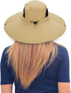 Leotruny Women Super Wide Brim Sun Hat UPF50+ Waterproof Bucket Hat for Fishing, Hiking, Camping