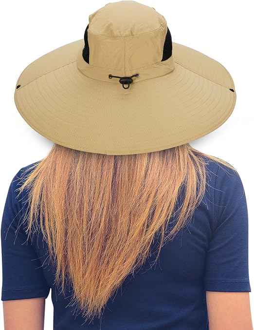 Leotruny Women Super Wide Brim Sun Hat UPF50+ Waterproof Bucket Hat for Fishing, Hiking, Camping