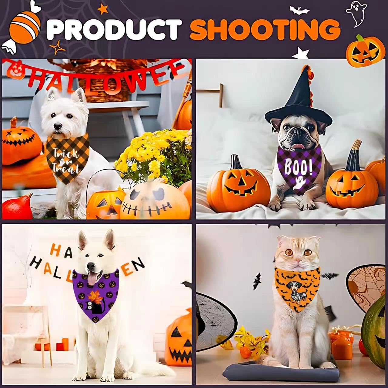 Christmas Dog Bandana Set – 2 Pack Red & Green Plaid Pet Scarf