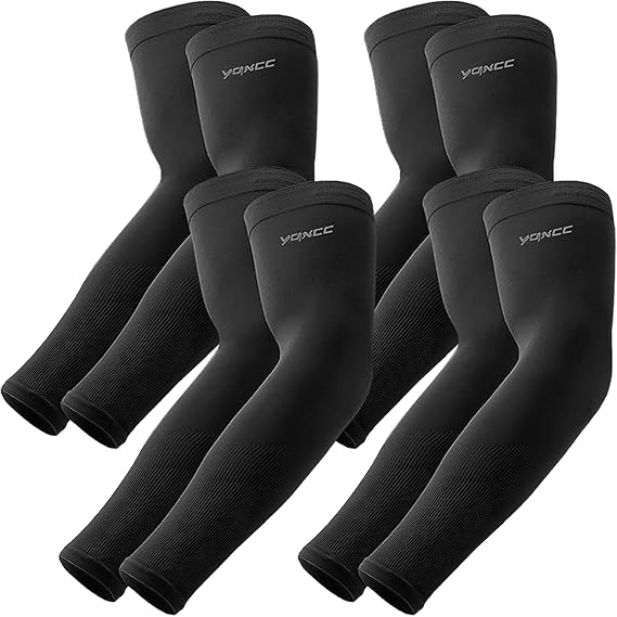 YQXCC Arm Sleeves, Cooling UV Sun Protection Sports Compression Sleeves for Men Women, Golf Basketball Arm Sleeves