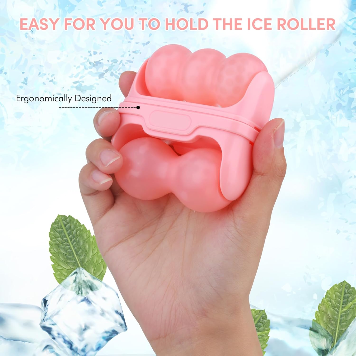 Fronnor Ice Roller for Face,Eyes,Cooling to Tighten Brighten Complexion,Soothing Skin Care Tool,Massager Under Eye Puffiness,Gift for Women