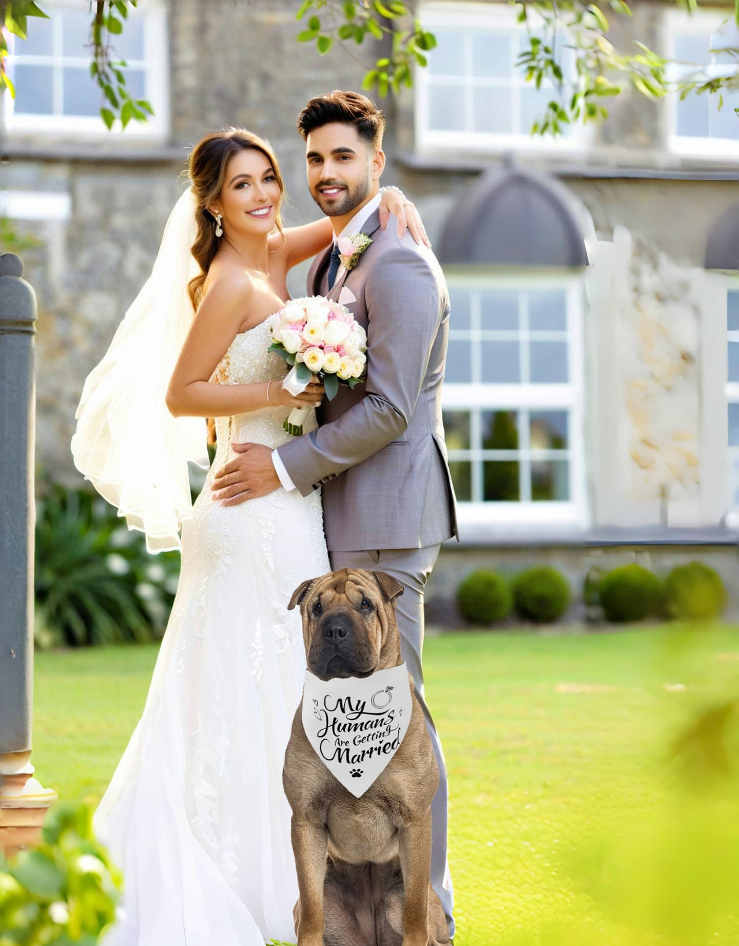 2PCS Christmas Dog Bandanas – Red and Green Plaid with Tassels