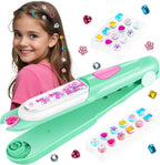 kidzkube Hair Gem Stamper Kit, Bling Hair Jewels for Girls Toys, Hair Styling Tool with Reusable Shining Diamonds, Birthday Gifts Toys for Girls Ages 3 4 5 6 8-12