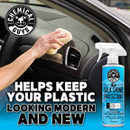 Chemical Guys Silk Shine Tire and Trim Dressing and Protectant – Non-Greasy Vinyl, Plastic & Rubber Spray, Plastic Restorer for Cars – Restores Shine for Cars, Trucks, Motorcycles, RVs, 16 fl oz