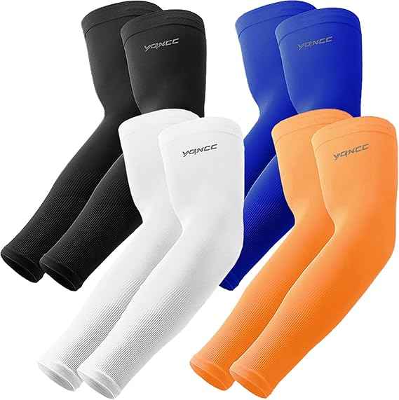 YQXCC Arm Sleeves, Cooling UV Sun Protection Sports Compression Sleeves for Men Women, Golf Basketball Arm Sleeves