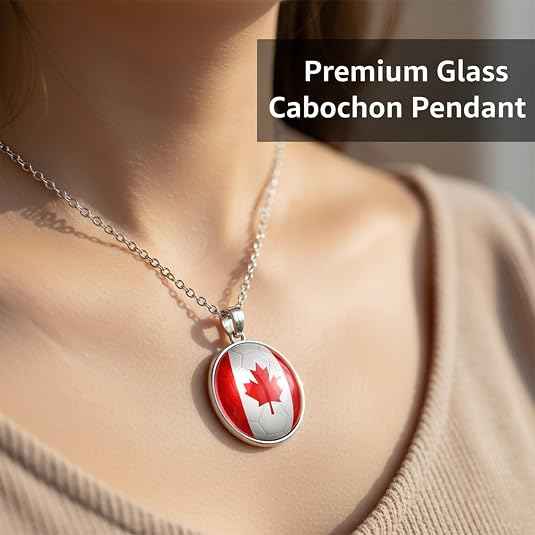 3PCS Country Flag Soccer Necklace Earrings Bracelet Set for Women Soccer Jewelry Gifts for Women Fans Players soccer Accessories Birthday Christmas Gift Ideas