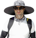 Leotruny Men Wide Brim Sun Hats UPF50+ Waterproof Breathable Bucket Hat for Fishing, Hiking, Camping