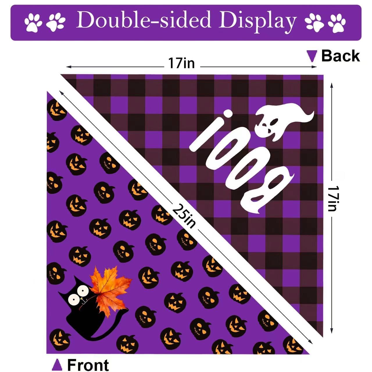 Christmas Dog Bandana Set – 2 Pack Red & Green Plaid Pet Scarf