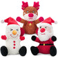 Christmas Dog Squeaky Toys 3-Pack Plush Chew Set