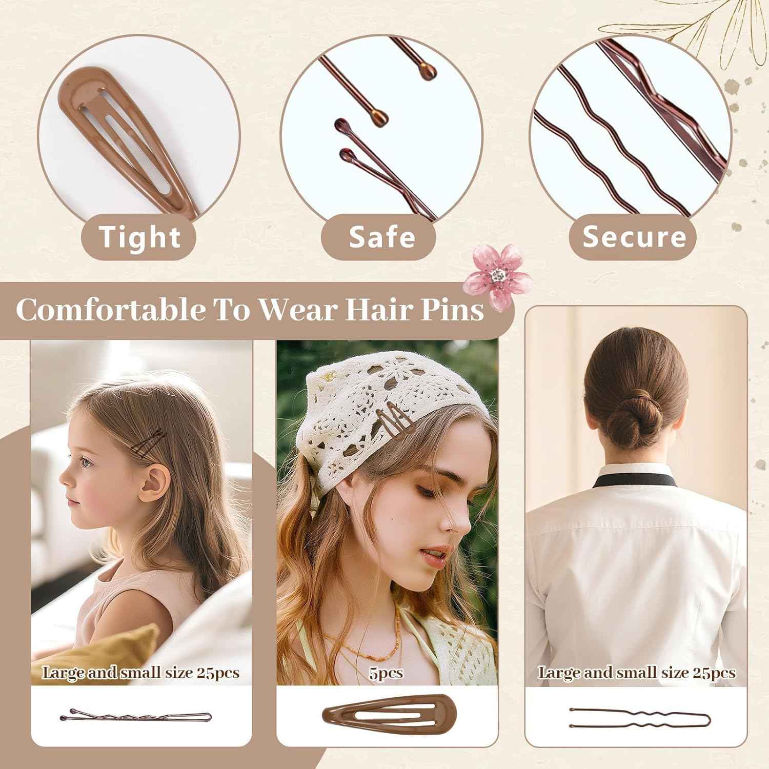 386Pcs Ballet Hair Styling Kit-Hair Wax Stick, 200 Elastic Ties, 50 Bobby Pins, 50 U-Pins, 10 Invisible Hair Bun Nets, 3 Combs&Brushes, 2 Loop Tools, Professional Dance Performance Kit w/Storage Box