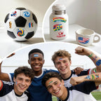 45 Pcs Soccer Tattoos - World Cup Temporary Tattoos for Kids，Adult，Teens，Soccer Party Favors Sports Themed Supplies Fake Tattoo Stickers，World Cup 2026 Merchandise，Kids Goodie Bag Stuffers