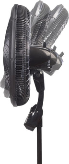 Lasko Oscillating Cyclone Pedestal Fan with Remote Control - Cooling Standing Fan for Bedroom, Living Room, and Home Office - Adjustable Height - 3 Quiet Speeds - 1843 - 18" Blade Diameter - Black