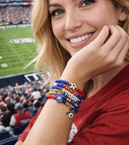 Soccer Cup Soccer Bracelets for Women Men, Stackable Soccer Jewelry Game Day Fan Accessories Gifts for Soccer Fans