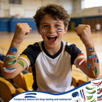 45 Pcs Soccer Tattoos - World Cup Temporary Tattoos for Kids，Adult，Teens，Soccer Party Favors Sports Themed Supplies Fake Tattoo Stickers，World Cup 2026 Merchandise，Kids Goodie Bag Stuffers
