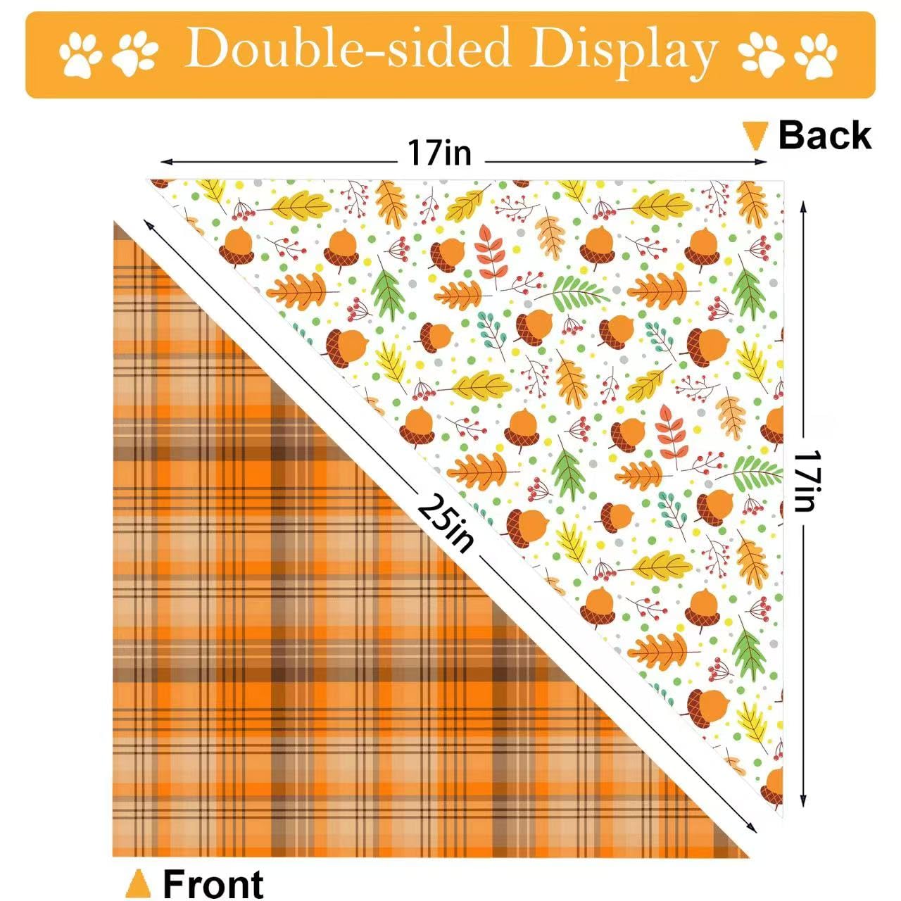 Christmas Dog Bandana Set – 2 Pack Red & Green Plaid Pet Scarf