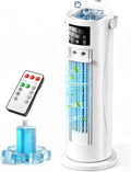 Portable Air Conditioners, 120 °rotating tower fan, portable AC for 3 wind speeds,Storm mode, 8H timing, Evaporative Air Cooler with remote control,750ML water tank, spray,cooling fan for home - white