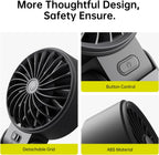 JISULIFE Handheld Fan Life7 – Ultimate Flexibility: Wide & Strong Airflow, 19.5H Max Cooling, 5000mAh Rechargeable, 5-Speed, LED Display, 3 IN 1 Portable Fan for Travel, Concerts, Sports Events