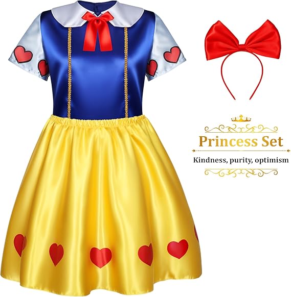 LIMIROLER Princess Dress Up Clothes for Little Girl Role Play Costume Gift Set Princess Dress Up Toys for Toddler Girls