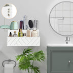Hair Tool Organizer, Hair Dryer Holder with Drawer, Bathroom Countertop Organizer for Bathroom Accessories, Blow Dryer Organizer for Hair Styling Tools, Vanity Organizer for Bathroom, Vanity, Kitchen