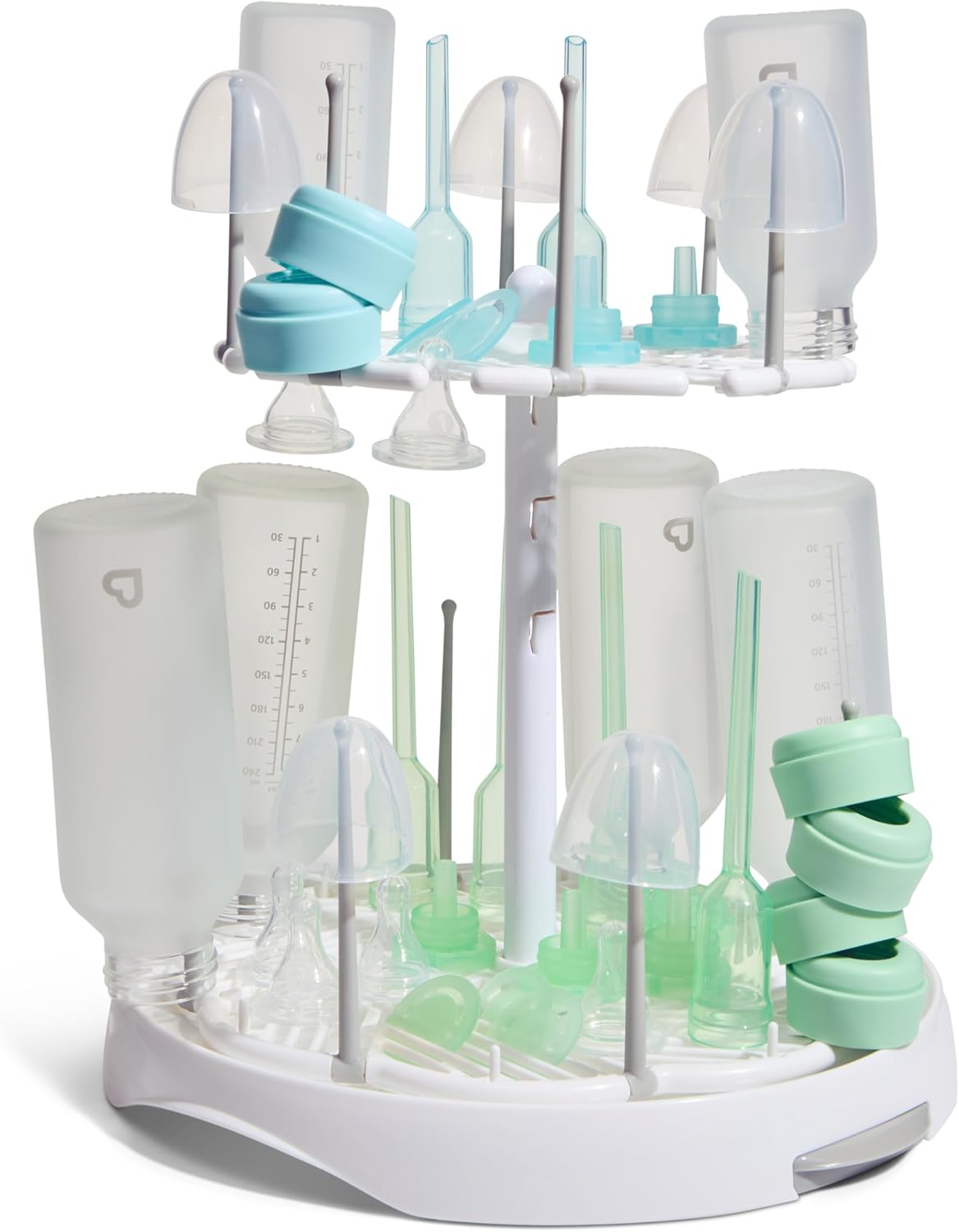High Capacity Drying Rack for Baby Bottles and Accessories, White