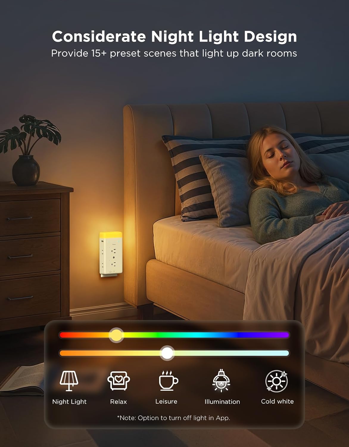 Govee Smart Plug Outlet Extender, 3-Sided Power Strips with RGB Night Light | Power Strips with 2 Smart Outlets & 2 USB Ports, APP and Voice Control, Surge Overload Protection for Home Office