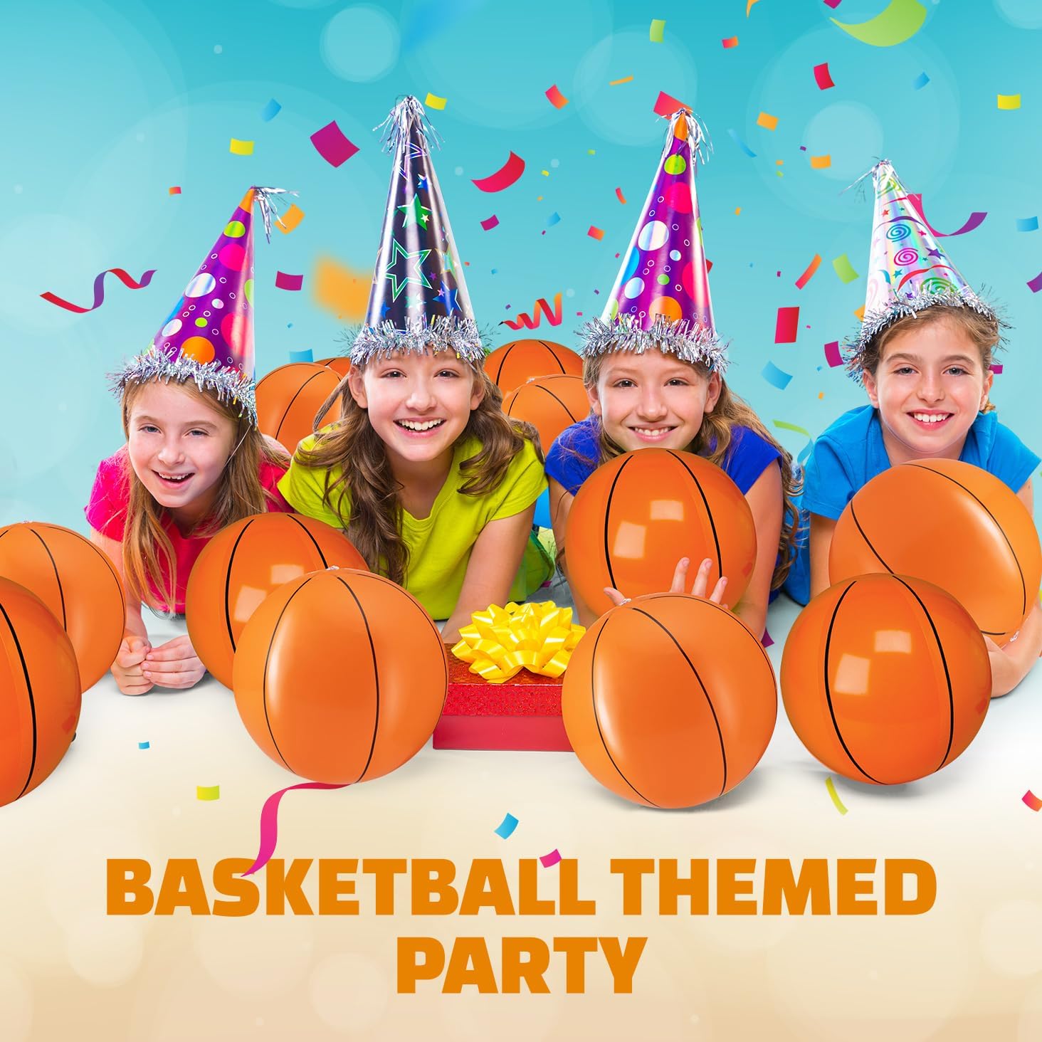 Inflatable Balls (Pack of 12) 16-inch, Beach Balls Bulk for Beach Toys & Birthday Party Decorations & Party Favors for Kids, Goodie Bags Stuffers