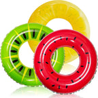 JOYIN 3 Pack Pool Floats, Pool Tube for Kids Swim Rings Inflatable Tubes, Floatie Ring Water Toys for Swimming, Summer Beach Party
