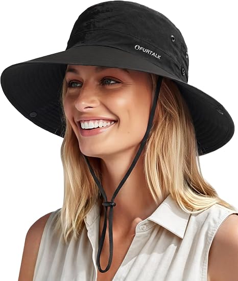 Sun Hats for Women Ponytail Wide Brim Summer Packable Cowboy Hat | 100% Nylon, Convertible Cowboy Style, Foldable & Packable, Adjustable Drawstring, Ideal for Hiking, Gardening, Beach Boating