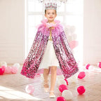 Meland Princess Dress Up for Girls 3-8, Mermaid Cape with Crown, Dress Up Clothes Birthday Gift Toys for Girls Toddlers