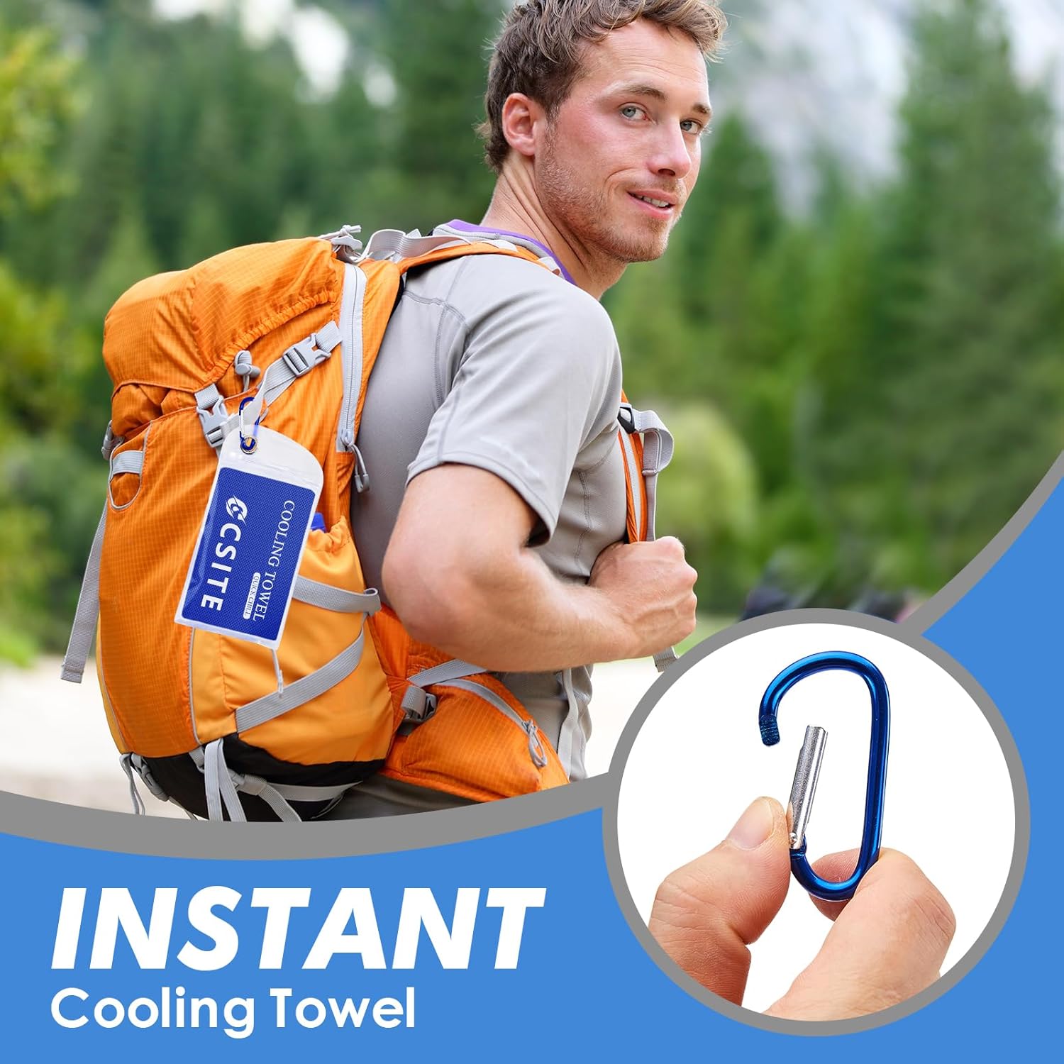 Cooling Towels (47"x12") for Neck and Face, Ice Towel for Hot Weather, Soft Breathable Chilly Gym Towels, Microfiber Towel for Work Out, Yoga, Running, Camping & More Activities