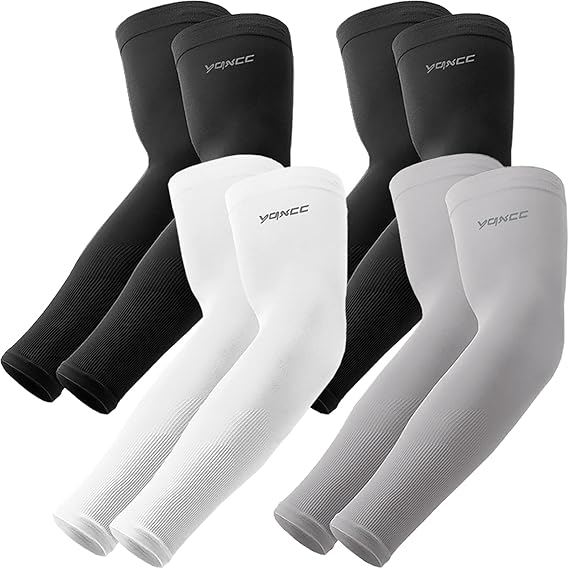 YQXCC Arm Sleeves, Cooling UV Sun Protection Sports Compression Sleeves for Men Women, Golf Basketball Arm Sleeves