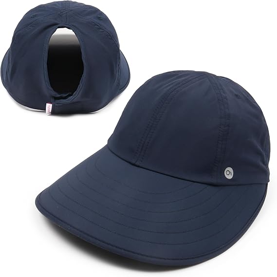 Ponyflo Sunblocker Wide Brim Hat, Patented Women’s Ponytail Sun Hat for Adults, UPF 50 Sun Protection